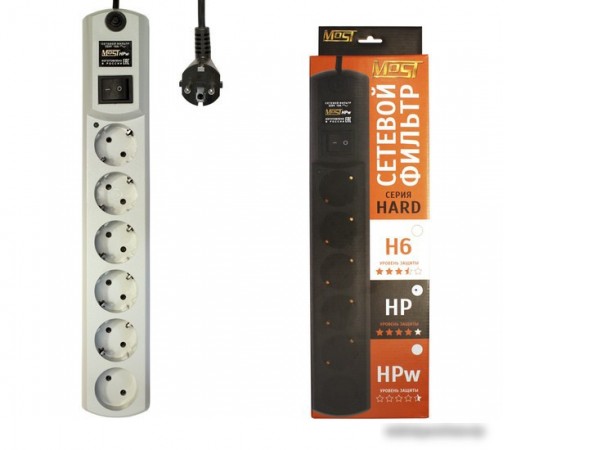 Сетевой фильтр Most HPW 2 м (белый)