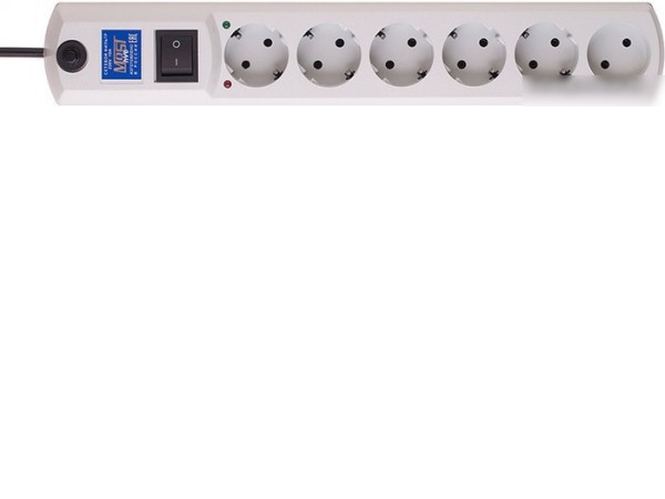 Сетевой фильтр Most HV6 2 м (белый)