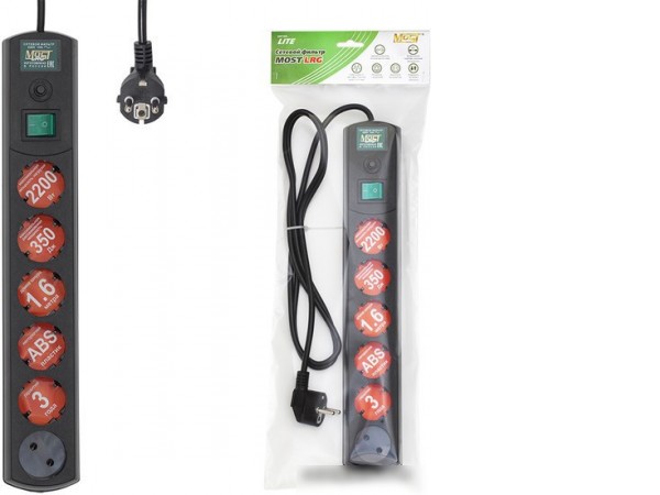 Сетевой фильтр Most LRG 3 м (черный)