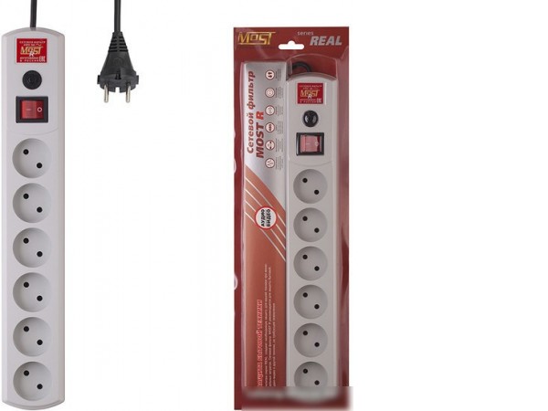 Сетевой фильтр Most R 5 м (белый)