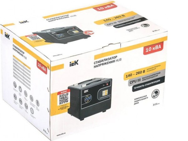 Стабилизатор напряжения IEK HUB 10 кВА IVS21-1-010-13