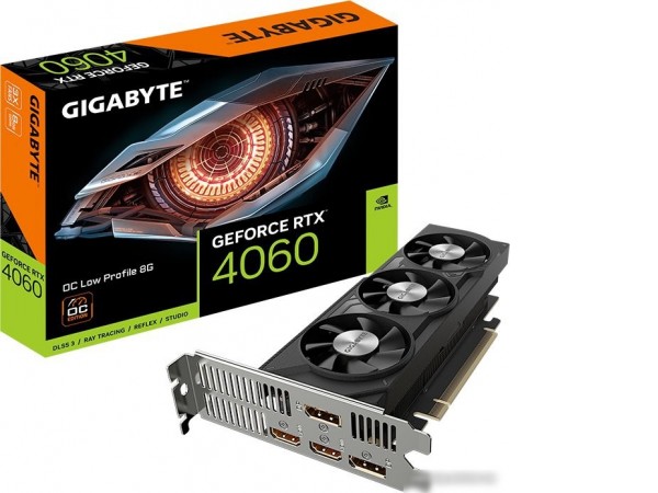 Видеокарта Gigabyte GeForce RTX 4060 OC Low Profile 8GB GV-N4060OC-8GL