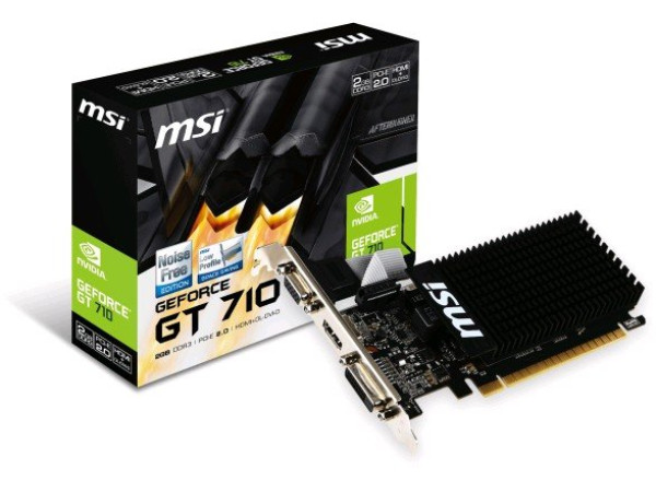 Видеокарта MSI GeForce GT 710 2GB DDR3 [GT 710 2GD3H LP]