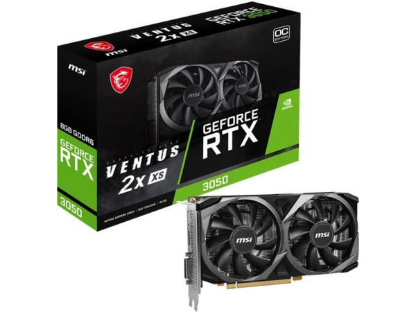 Видеокарта MSI GeForce RTX 3050 Ventus 2X XS 8G OC