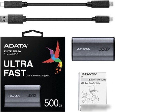 Внешний накопитель ADATA Elite SE880 500GB AELI-SE880-500GCGY