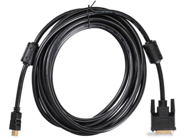 Кабель Buro HDMI-19M-DVI-D-5M