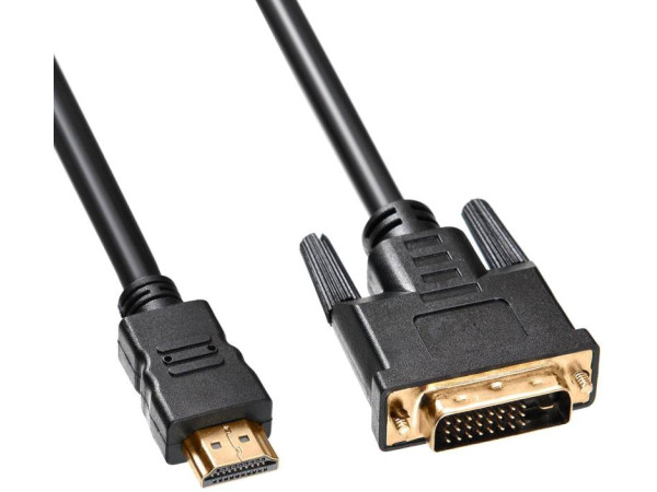 Кабель Buro HDMI-19M-DVI-D-5M