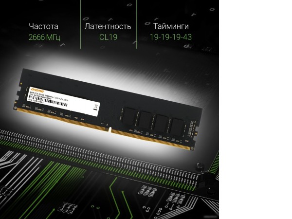 Оперативная память Digma 8ГБ DDR4 2666 МГц DGMAD42666008D