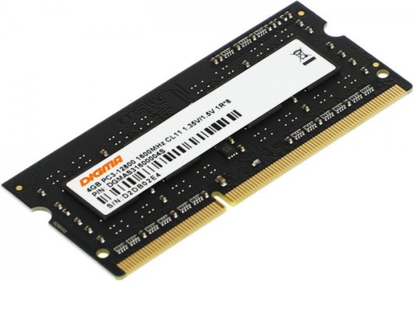 Оперативная память Digma 4ГБ DDR3 SODIMM 1600 МГц DGMAS31600004S