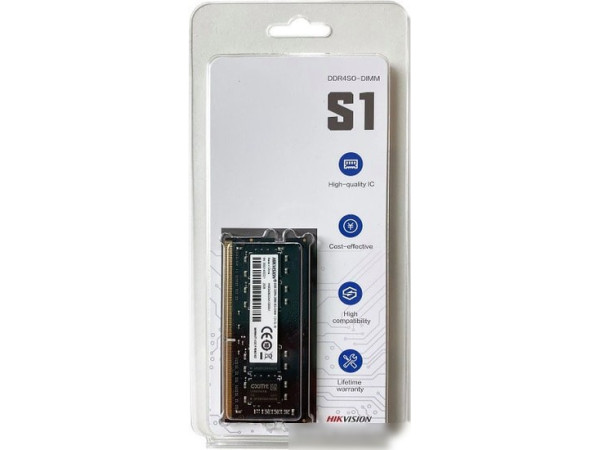 Оперативная память Hikvision S1 4GB DDR4 SODIMM PC4-21300 HKED4042BBA1D0ZA1/4G