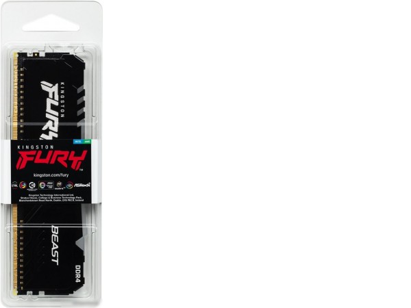 Оперативная память Kingston FURY Beast RGB 16ГБ DDR4 3200 МГц KF432C16BB12A/16