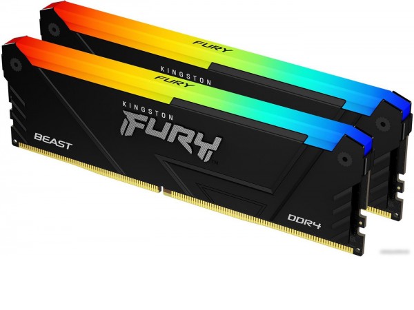Оперативная память Kingston FURY Beast RGB 2x16ГБ DDR4 3200МГц KF432C16BB12AK2/32