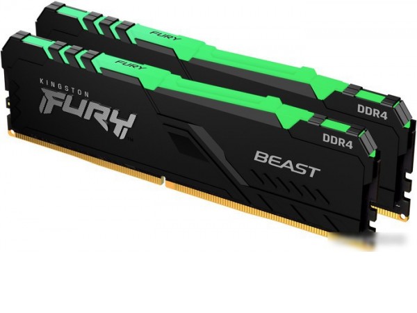 Оперативная память Kingston FURY Beast RGB 2x8ГБ DDR4 3200МГц KF432C16BB2AK2/16