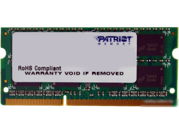 Оперативная память Patriot Signature 4GB DDR3 SO-DIMM PC3-10600 (PSD34G13332S)