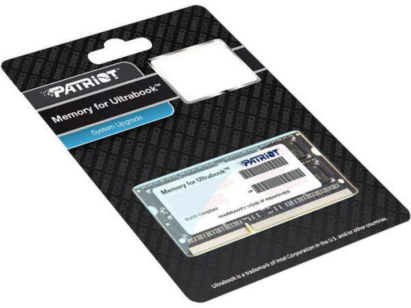 Оперативная память Patriot Memory for Ultrabook 4GB DDR3 SO-DIMM PC3-12800 (PSD34G1600L81S)