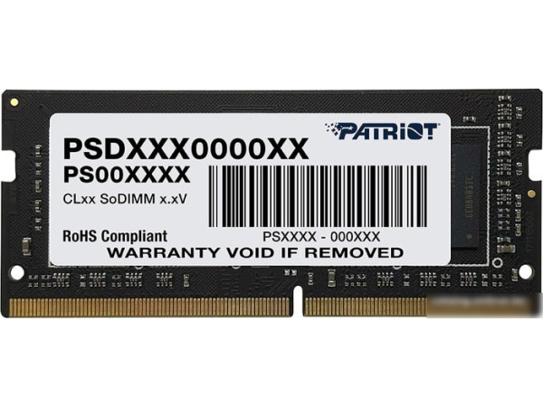 Оперативная память Patriot Signature Line 16GB DDR4 SODIMM PC4-21300 PSD416G266681S