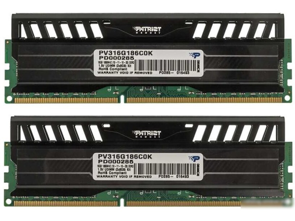Оперативная память Patriot Viper 3 Black Mamba 2x8GB KIT DDR3 PC3-14900 (PV316G186C0K)