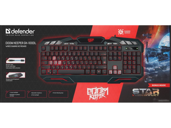 Клавиатура Defender Doom Keeper GK-100DL