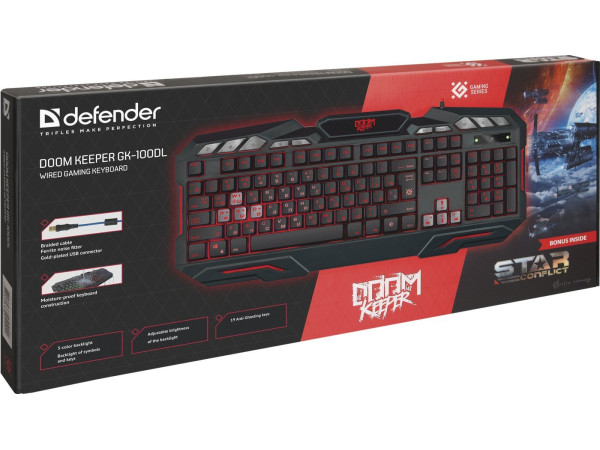 Клавиатура Defender Doom Keeper GK-100DL
