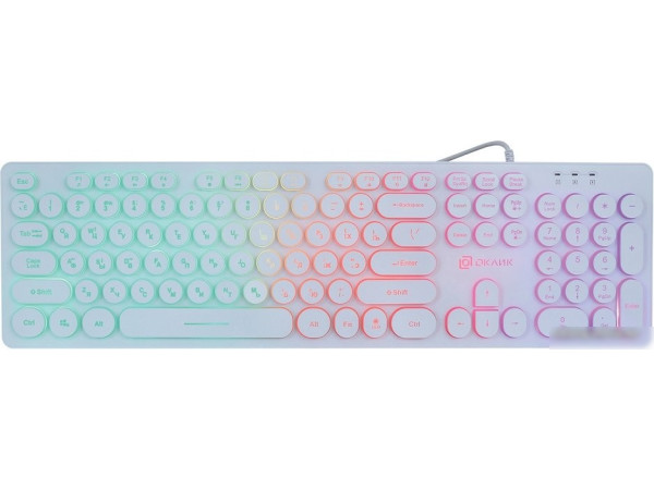 Клавиатура Oklick 420MRL (белый)
