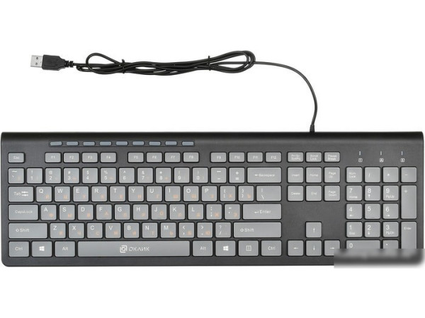 Клавиатура Oklick 480M (черный/серый)