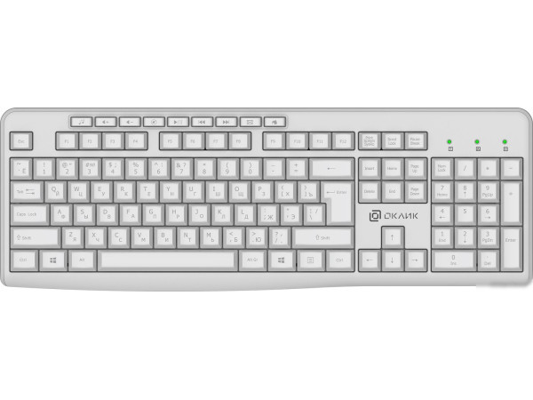 Клавиатура Oklick K225W (белый)