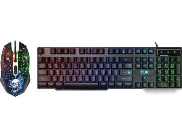 Клавиатура + мышь с ковриком + наушники + колонки Defender Tor MHP-127