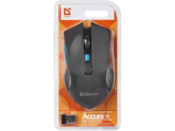 Мышь Defender Accura MM-275 (черный/синий)