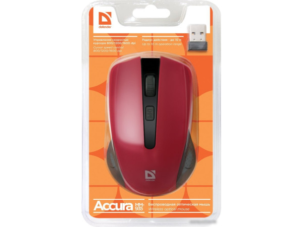 Мышь Defender Accura MM-935 (красный)
