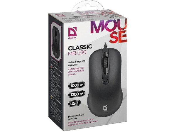 Мышь Defender Classic MB-230 (4 кнопки)