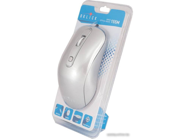 Мышь Oklick 155M (серебристый)