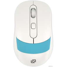 Мышь Oklick 310MW (белый/голубой)