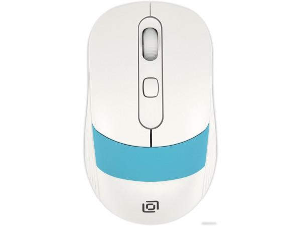 Мышь Oklick 310MW (белый/голубой)