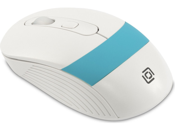 Мышь Oklick 310MW (белый/голубой)