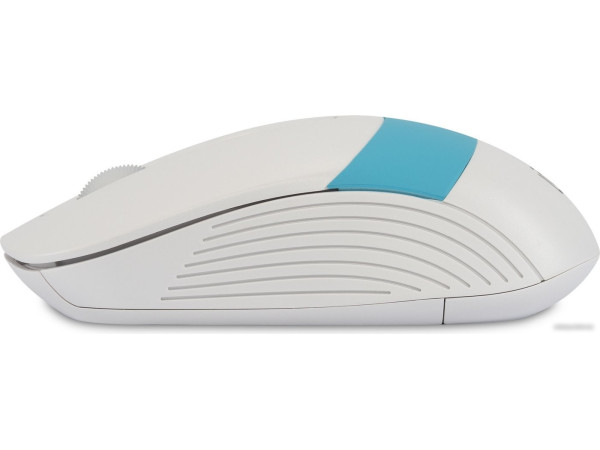 Мышь Oklick 310MW (белый/голубой)