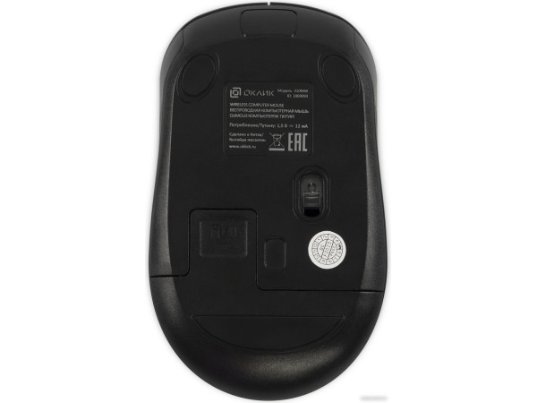 Мышь Oklick 310MW (черный/красный)