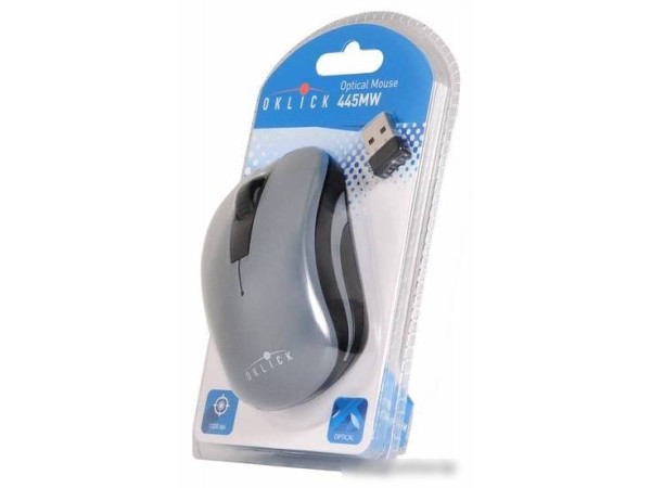 Мышь Oklick 445MW (серый) [945814]