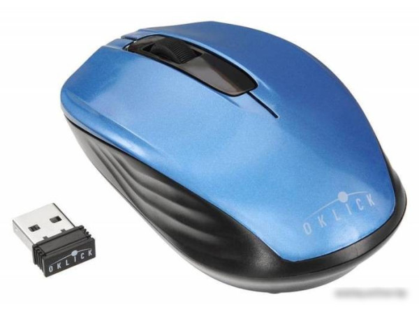 Мышь Oklick 475MW (голубой) [945833]
