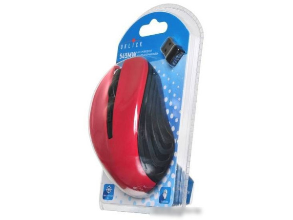 Мышь Oklick 545MW (черный/красный) [368631]