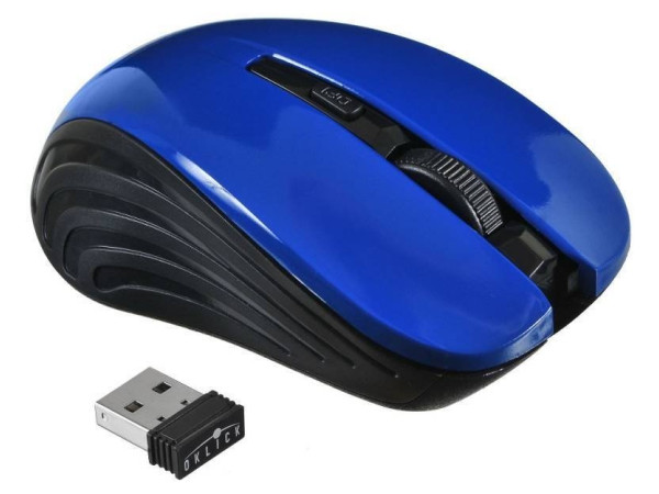 Мышь Oklick 545MW (черный/синий) [368630]