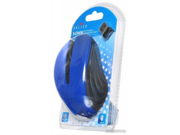 Мышь Oklick 545MW (черный/синий) [368630]