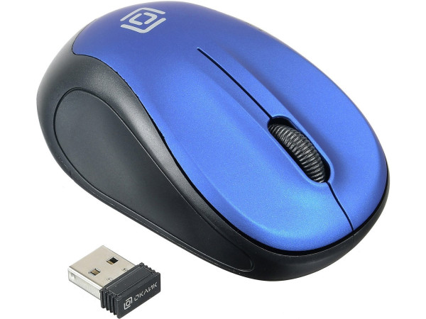 Мышь Oklick 665MW (черный/синий)