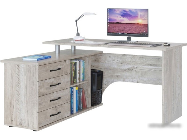 Компьютерный стол Сокол КСТ-109 левый (дуб юкон)