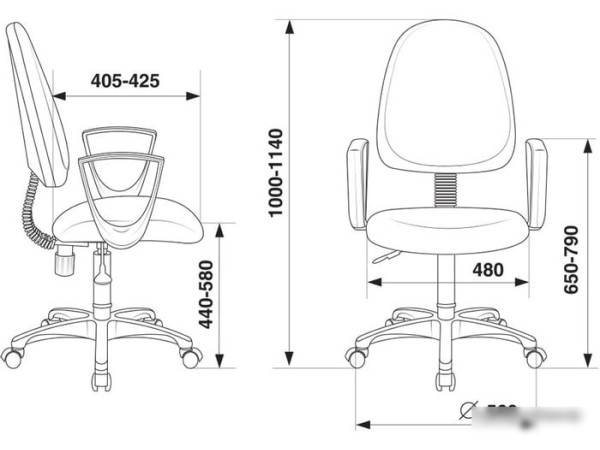 Кресло Бюрократ CH-1300N/3C11 (черный)