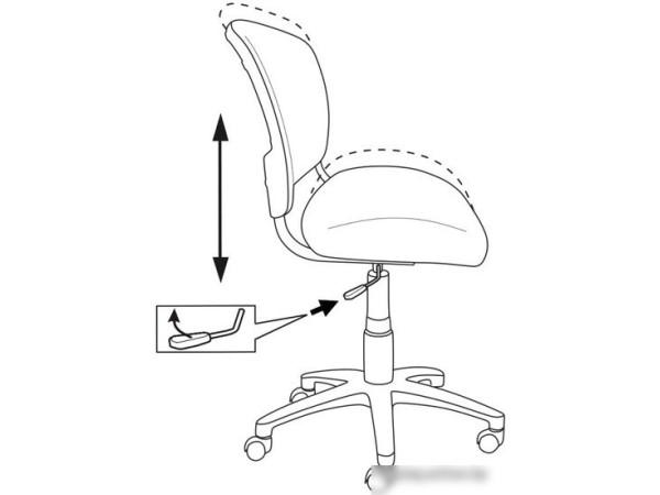 Кресло Бюрократ CH-296/DG/15-48