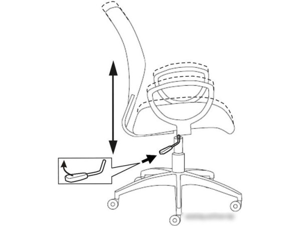 Кресло Бюрократ CH-599/DB/TW-10N