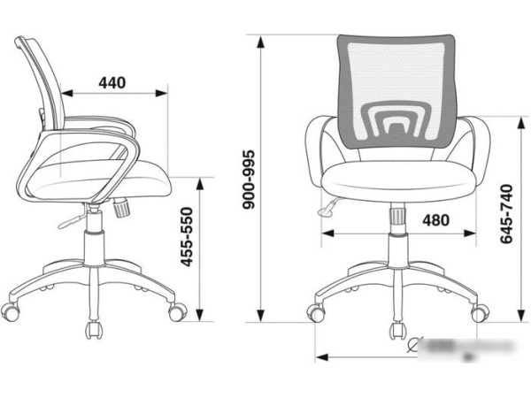 Кресло Бюрократ CH-695N/DG/TW-11 (черный/серый)