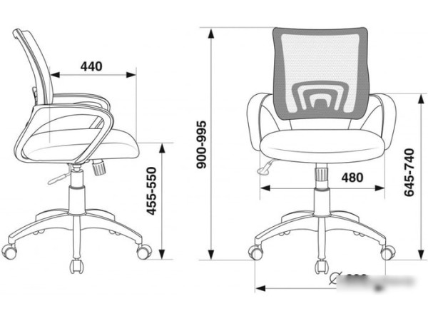 Кресло Бюрократ CH-695N/SL/BLACK (черный)