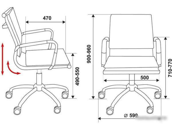 Кресло Бюрократ CH-993-Low/Brown