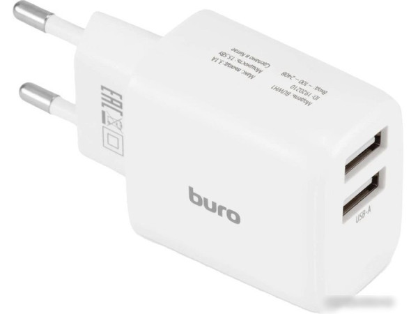 Сетевое зарядное Buro BUWH1 (белый)